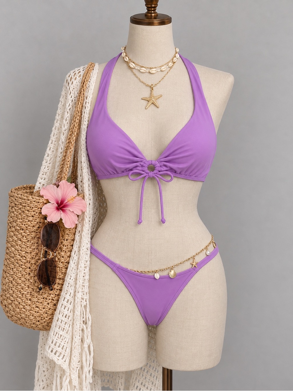 Eidon Solid Priscilla Bralette Bikini Top (Model No. 35256202).